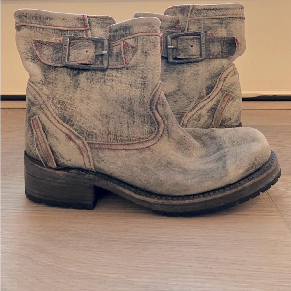 Walk by Faith Vintage Exene Distressed Moto Combat Boots – Size 6 - Picture 7 of 14